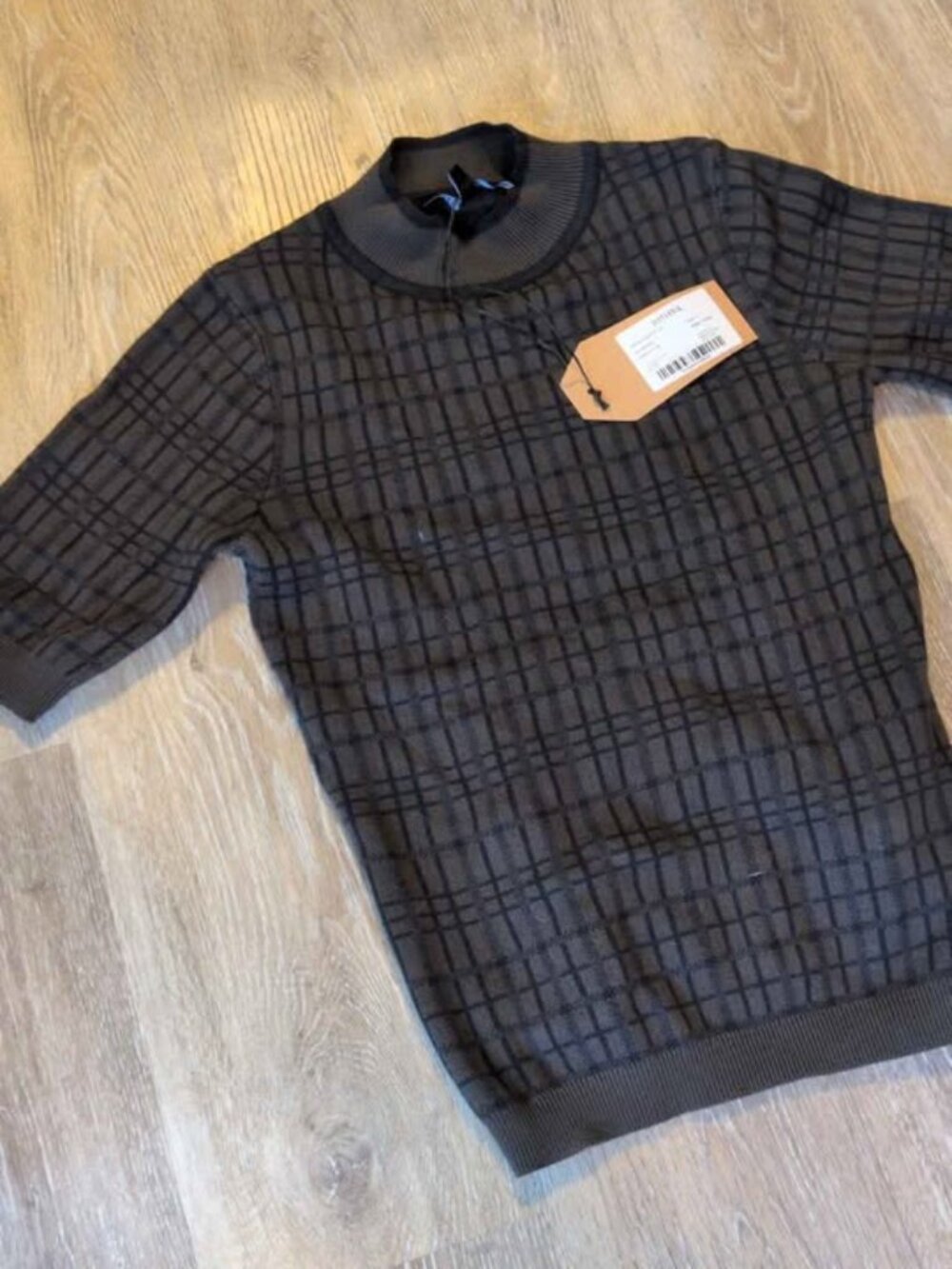 DISTURBIA Glenna Check Knit Top size small new
